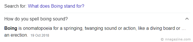 Boing - What does it mean?
